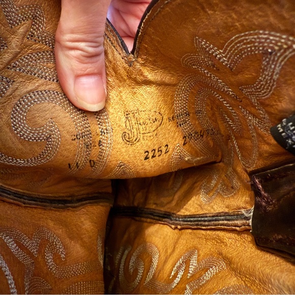 Justin Brown Western Cowboy Boots Size 11 - Picture 9 of 9